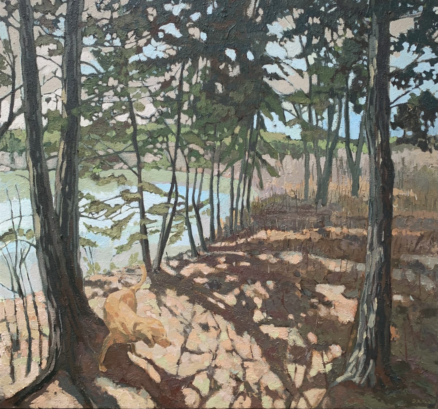 Exploration, 2020, oil on canvas, painted by Dennis Austin Reid