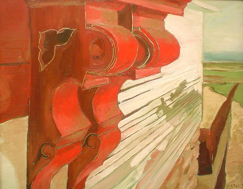 Historic Landscape, 2006, oil on canvas, painted by Dennis Austin Reid