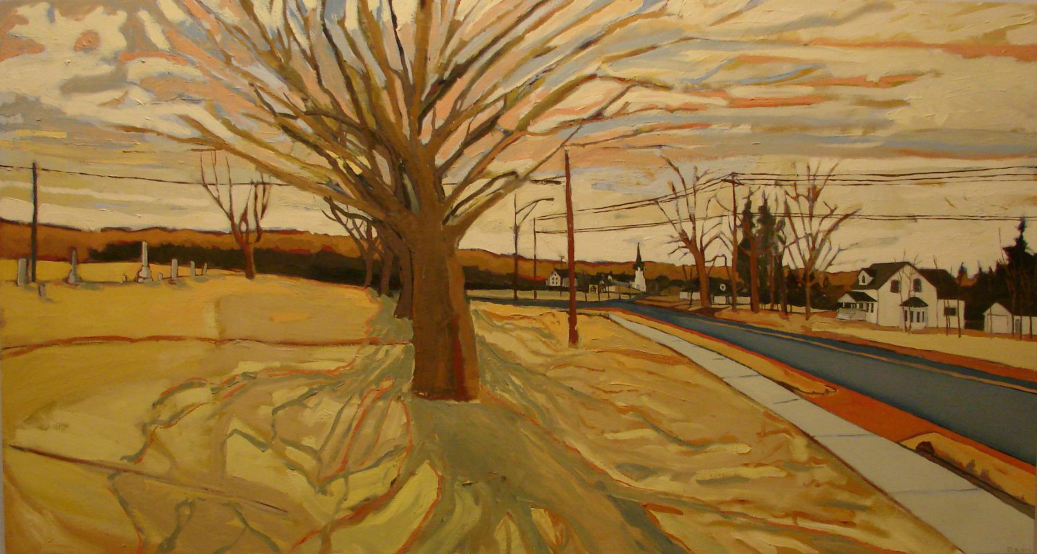 No Trespassing, 2007, oil on canvas, painted by Dennis Austin Reid